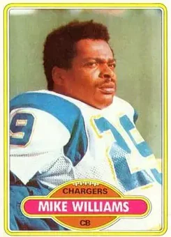 1980 Topps #8 - Mike Williams - San Diego Chargers
