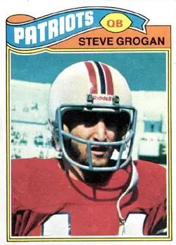 1977 Topps #165 - Steve Grogan - New England Patriots - Front