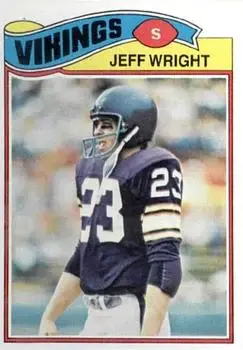 1977 Topps #169 - Jeff Wright - Minnesota Vikings 1977 Topps #169 - Jeff Wright - Minnesota Vikings