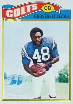 1977 Topps Mexican #171 - Roosevelt Leaks - Baltimore Colts
