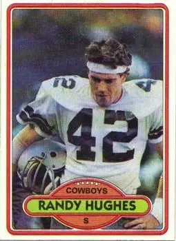 1980 Topps #15 - Randy Hughes - Dallas Cowboys - Front