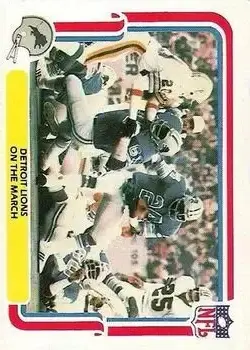 1980 Fleer Team Action #17 - Card #17 - Detroit Lions - Front