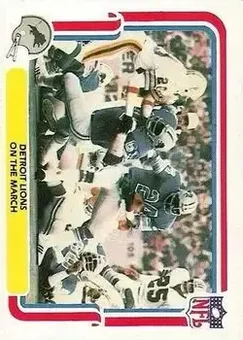 1980 Fleer Team Action #17 - Card #17 - Detroit Lions