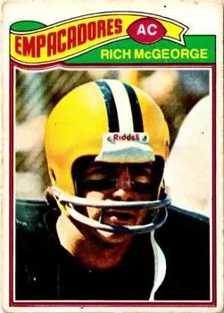 1977 Topps Mexican #187 - Rich McGeorge - Green Bay Packers - Front