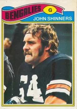 1977 Topps Mexican #189 - John Shinners - Cincinnati Bengals - Front