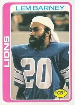 1978 Topps #82 - Lem Barney - Detroit Lions
