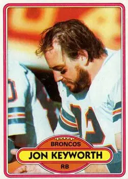 1980 Topps #22 - Jon Keyworth - Denver Broncos