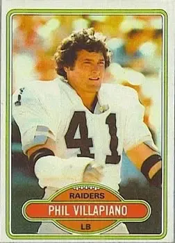 1980 Topps #23 - Phil Villapiano - Oakland Raiders - Front