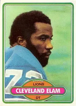 1980 Topps #27 - Cleveland Elam - Detroit Lions