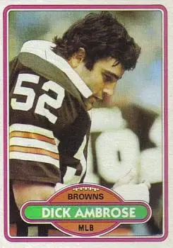 1980 Topps #29 - Dick Ambrose - Cleveland Browns