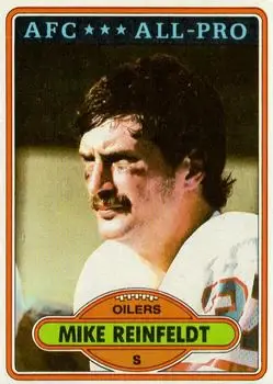 1980 Topps #30 - Mike Reinfeldt - Houston Oilers - Front