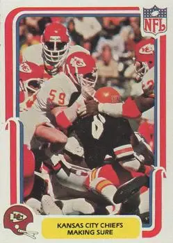 1980 Fleer Team Action #24 - Card #24 - Kansas City Chiefs - Front