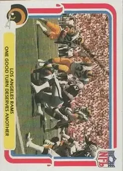 1980 Fleer Team Action #25 - Card #25 - Los Angeles Rams