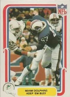 1980 Fleer Team Action #28 - Card #28 - Miami Dolphins