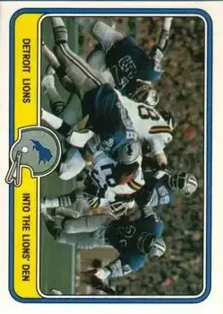 1981 Fleer Team Action #18 - Card #18 - Detroit Lions