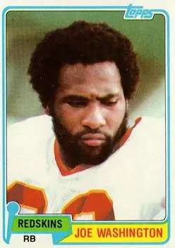 1981 Topps #22 - Joe Washington - Washington Redskins
