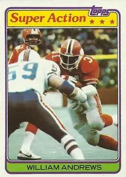 1981 Topps #28 - William Andrews - Atlanta Falcons