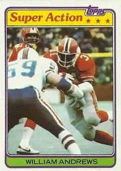 1981 Topps #28 - William Andrews - Atlanta Falcons