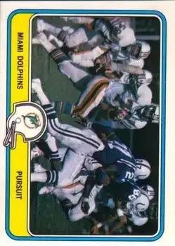 1981 Fleer Team Action #28 - Card #28 - Miami Dolphins