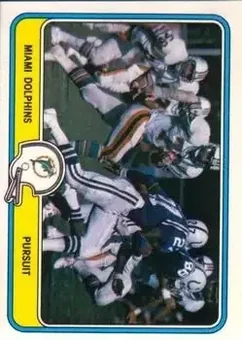 1981 Fleer Team Action #28 - Card #28 - Miami Dolphins