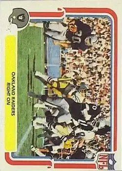 1980 Fleer Team Action #39 - Card #39 - Oakland Raiders - Front