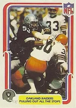 1980 Fleer Team Action #40 - Card #40 - Oakland Raiders - Front