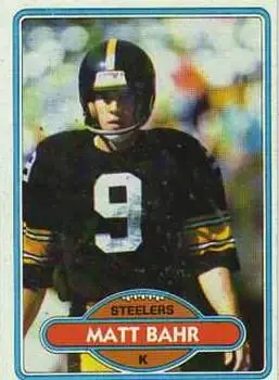 1980 Topps #31 - Matt Bahr - Pittsburgh Steelers - Front 1980 Topps #31 - Matt Bahr - Pittsburgh Steelers - Front
