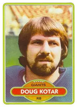 1980 Topps #34 - Doug Kotar - New York Giants