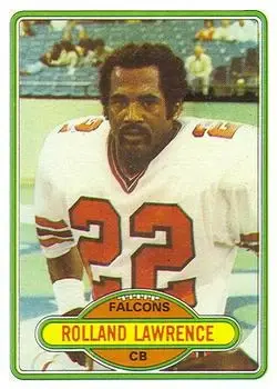 1980 Topps #37 - Rolland Lawrence - Atlanta Falcons