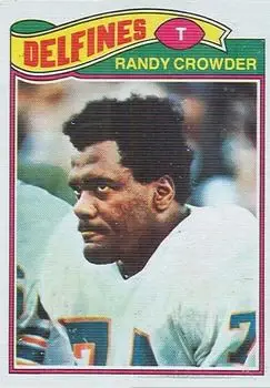 1977 Topps Mexican #194 - Randy Crowder - Miami Dolphins