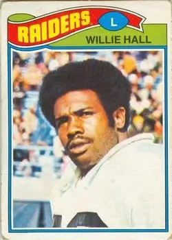 1977 Topps Mexican #198 - Willie Hall - Oakland Raiders