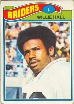 1977 Topps Mexican #198 - Willie Hall - Oakland Raiders