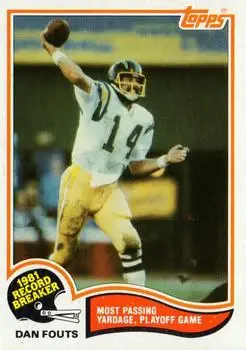 1982 Topps #2 - Dan Fouts - San Diego Chargers