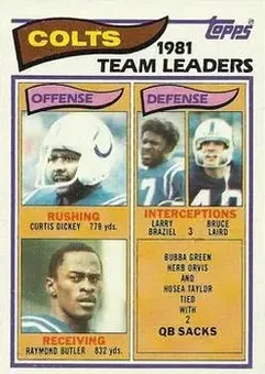 1982 Topps #10 - Card #10 - Baltimore Colts