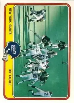 1981 Fleer Team Action #35 - Card #35 - New York Giants