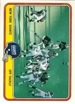 1981 Fleer Team Action #35 - Card #35 - New York Giants