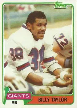 1981 Topps #34 - Billy Taylor - New York Giants