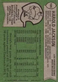 1978 Topps #105 - Harold Jackson - Los Angeles Rams