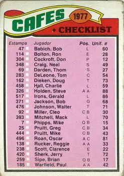 1977 Topps Mexican #206 - Card #206 - Cleveland Browns
