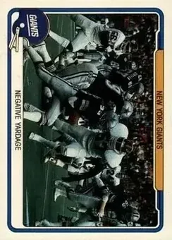 1982 Fleer Team Action #36 - Card #36 - New York Giants