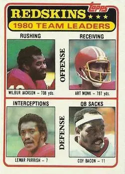 1981 Topps #57 - Card #57 - Washington Redskins