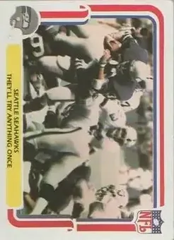 1980 Fleer Team Action #51 - Card #51 - Seattle Seahawks