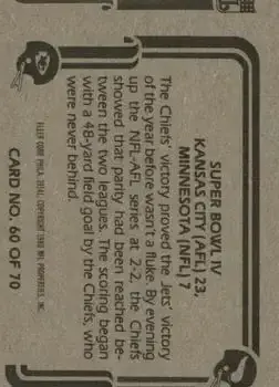 1980 Fleer Team Action #60 - Card #60 - Back 1980 Fleer Team Action #60 - Card #60 - Back