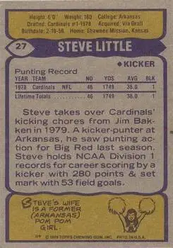1979 Topps #27 - Steve Little - St. Louis Cardinals