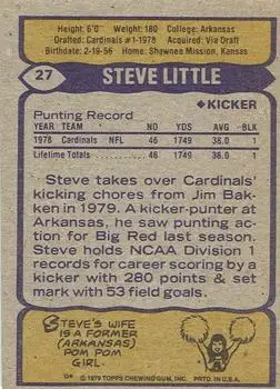 1979 Topps #27 - Steve Little - St. Louis Cardinals