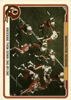 1982 Fleer Team Action #55 - Card #55 - Washington Redskins