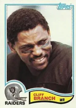 1982 Topps #186 - Cliff Branch - Oakland Raiders