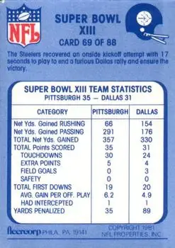 1981 Fleer Team Action #69 - Card #69