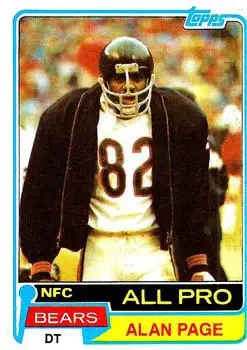1981 Topps #160 - Alan Page - Chicago Bears