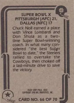 1980 Fleer Team Action #66 - Card #66